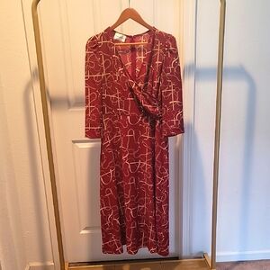 CCO ALL NEED TO GO!  Elegant Red Wrap Dress